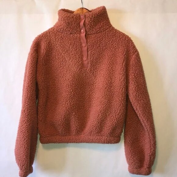 SO Long Sleeve Quarter Snap Sherpa Pullover szXS - Picture 7 of 14